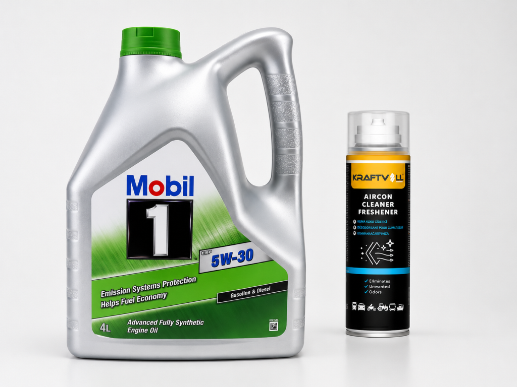 MOBİL 1 ESP 5W-30 MOTOR YAĞI 4 Litre + Klima Bombası 200 ml