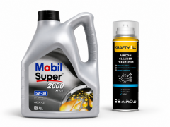 MOBİL SÜPER 2000 XE ACEA C2 5W-30 DPF MOTOR YAĞI 4 Litre + Klima Bombası 200 ml