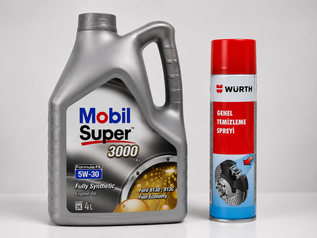MOBİL SÜPER 3000 X1 FE 5W-30 MOTOR YAĞI 4 Litre + Würth Balata Spreyi 500 ml