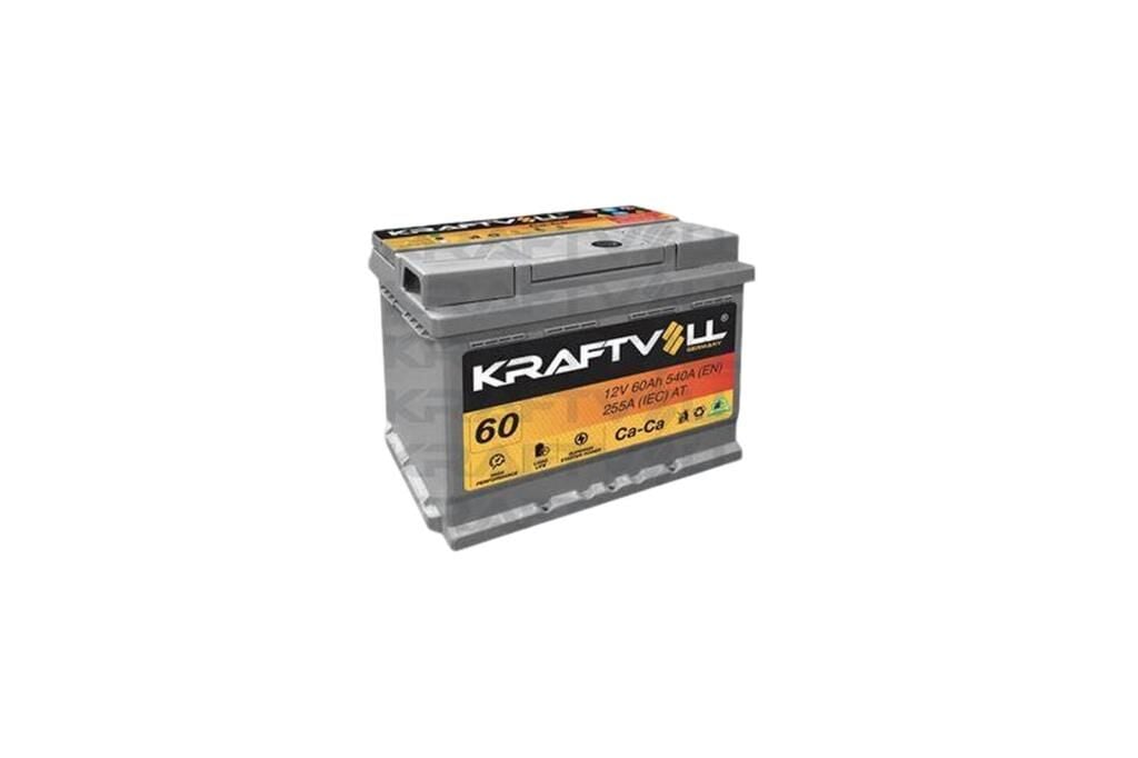 Kraftvoll AKU 12V 60 AH LB2 (242×175×175) TAM KAPALI ALÇAK