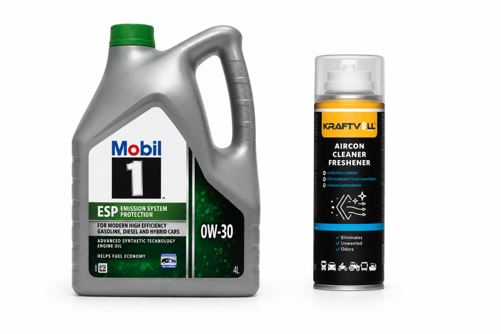 MOBİL 1 ESP 0W-30 TAM SENTETİK MOTOR YAĞI 4 Litre + Klima Bombası 200 ml