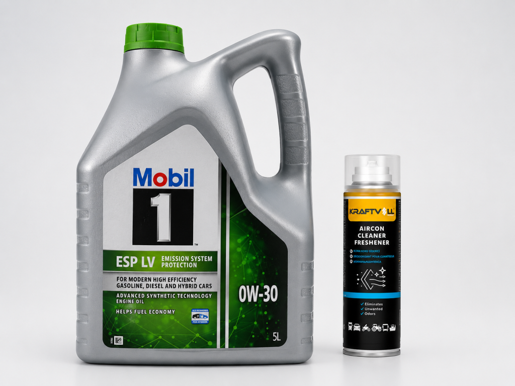 MOBİL 1 ESP LV 0W-30 MOTOR YAĞI 5 Litre + Klima Bombası 200 ml