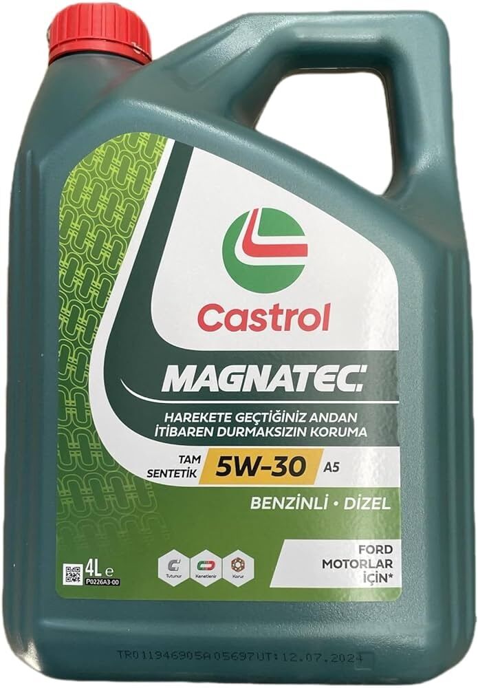 CASTROL MAGNATEC BENZİN+DİZEL 5W-30 A5 4LT ÜRETİM : 2025