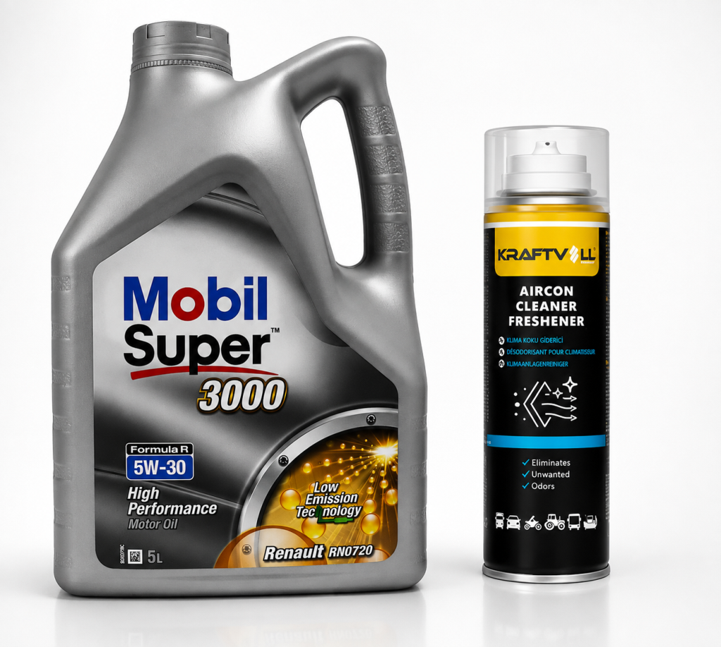 MOBİL SÜPER 3000 FORMULA R 5W-30 MOTOR YAĞI 5 Litre + Klima Bombası 200 ml
