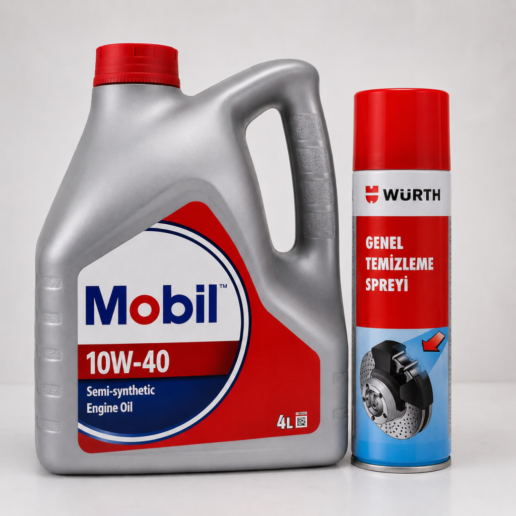 MOBİL MOTOR YAĞI 10W-40 4 Litre + Würth Balata Spreyi 500 ml