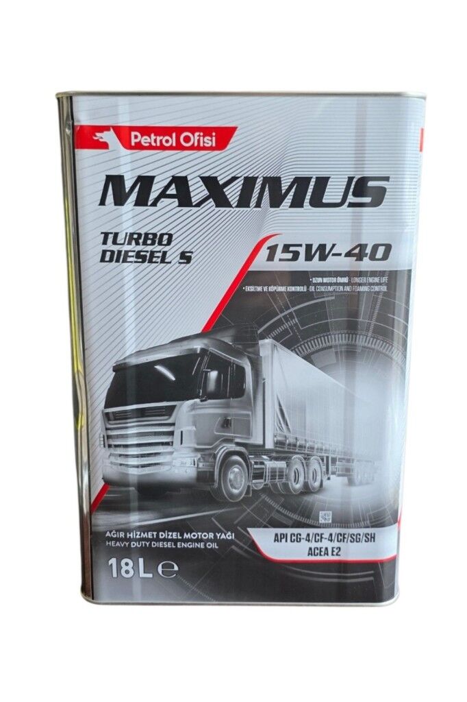 PETROL OFİSİ MAXIMUS TURBO DİZEL S 15W-40 18 Litre