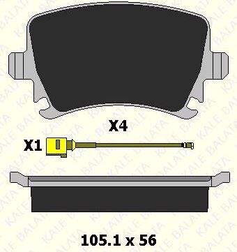 KALE FREN BALATASI ARKA AUDİ A3 TÜM MODELLER A4 03- PASSAT 1.6 FSI 1.9 2.0 TDI 95-16 LEON TOLEDO OCTAVIA SUPERB CADDY GOLF JETTA TOURAN SCIROCCO
