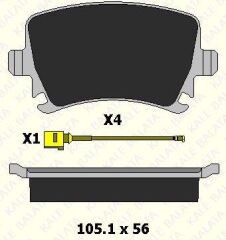 KALE FREN BALATASI ARKA AUDİ A3 TÜM MODELLER A4 03- PASSAT 1.6 FSI 1.9 2.0 TDI 95-16 LEON TOLEDO OCTAVIA SUPERB CADDY GOLF JETTA TOURAN SCIROCCO