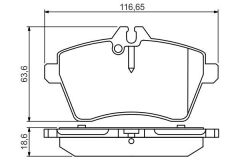 Bosch FREN BALATASI ON A-CLASS W169 04>12 B-CLASS W245 05>11