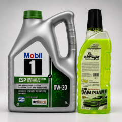 Mobil 1 Esp X2 0W-20 Motor Yağı 5 Litre + Oto Şampuan 1000 ml