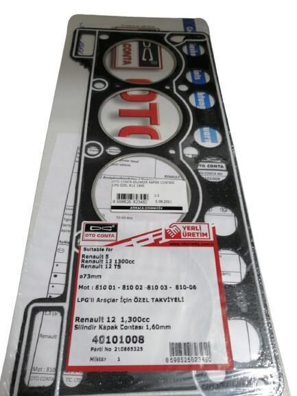 OTO CONTA SİLİNDİR KAPAK CONTASI LPG ÖZEL R12 1300