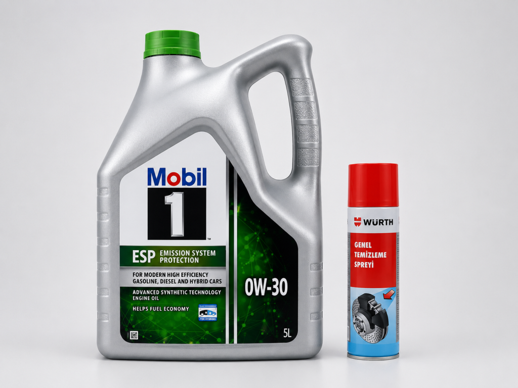 MOBİL 1 ESP 0W-30 MOTOR YAĞI 5 Litre + Würth Balata Spreyi 500 ml