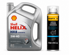 SHELL HELİX HX8 MOTOR YAĞI 5W-40 4 Litre + Klima Bombası 200 ml