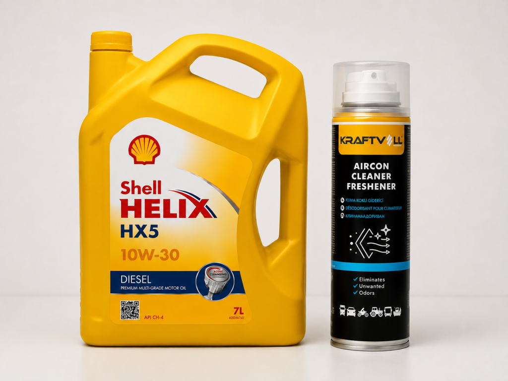 SHELL HELİX HX5 DİZEL 10W-30 7 Litre + Klima Bombası 200 ml