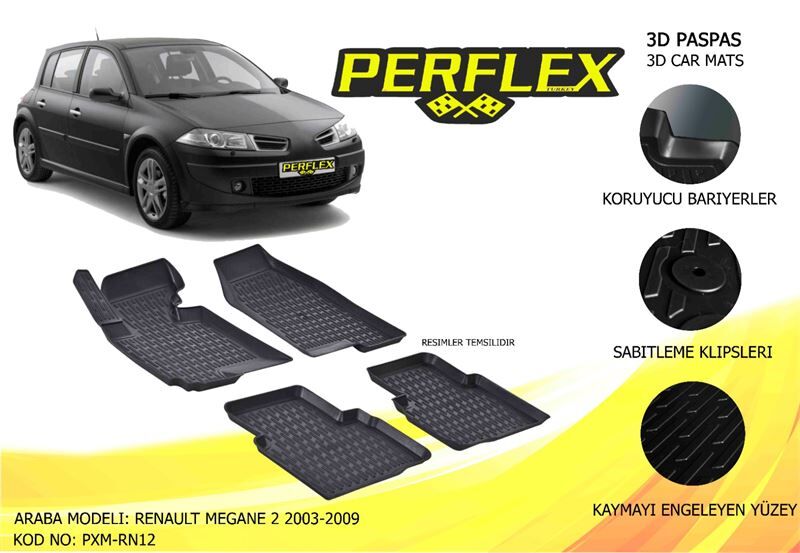 PASPAS 3D HAVUZLU X-MAT MEGANE 2 2003-2009