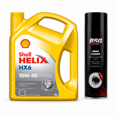 SHELL HELİX HX6 MOTOR YAĞI 10W-40 4 Litre + Balata Spreyi 500 ml