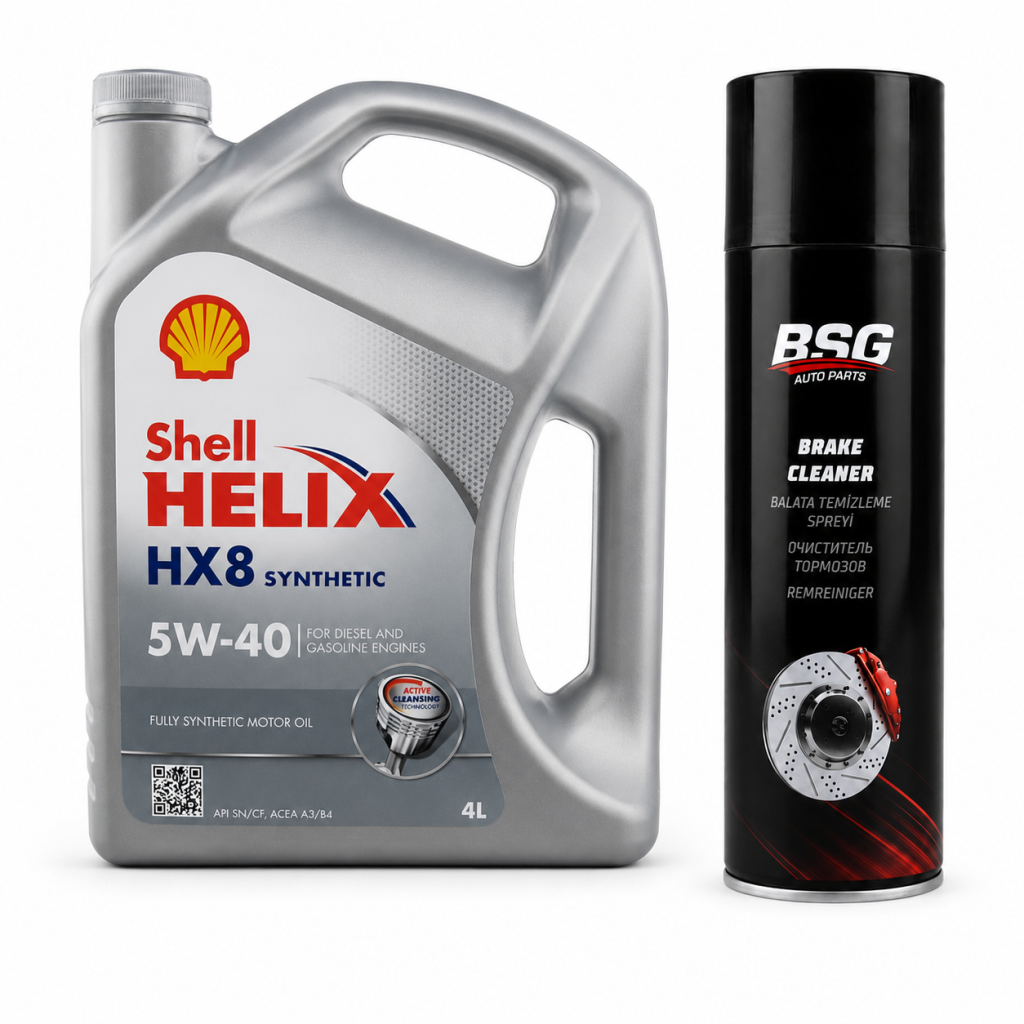 SHELL HELİX HX8 MOTOR YAĞI 5W-40 4 Litre + Balata Spreyi 500 ml