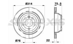 Braxis ARKA FREN AYNASI HAVALI TOUAREG 3,0 V6 TDI / 3,2 V6 / 3,6 V6 FSI / 4,2 V8 FSI / 4,2 V8 / 6,0 W12
