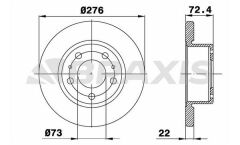 Braxis ON FREN DISK AYNASI IVECO DAILY 99 2.8TD 2.3TD