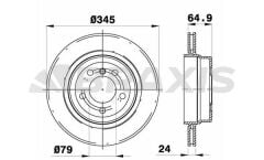 Braxis FREN DISKI ARKA HAVALANDIRMALI BMW E65