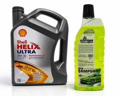 SHELL HELİX ULTRA PRO AF 5W-30 5 Litre + Oto Şampuan 1000 ml