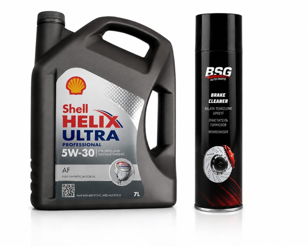 SHELL HELİX ULTRA PRO AF 5W-30 7 Litre + Balata Spreyi 500 ml