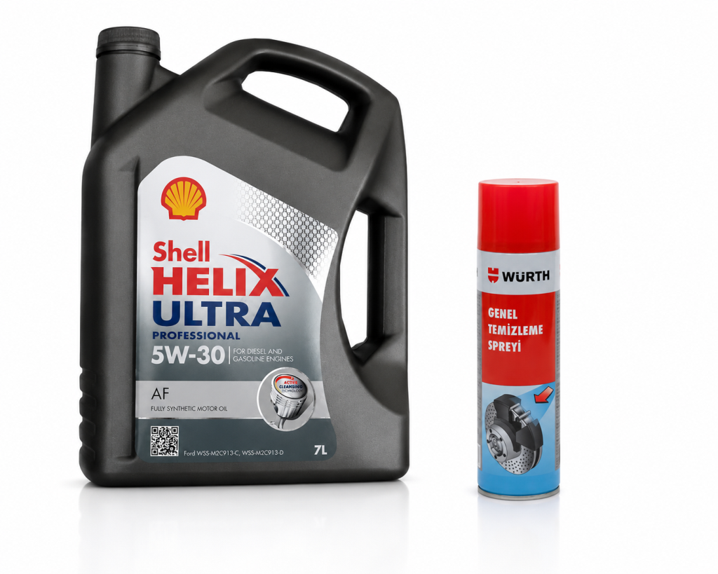 SHELL HELİX ULTRA PRO AF 5W-30 7 Litre + Würth Balata Spreyi 500 ml