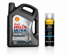 SHELL HELİX ULTRA PRO AF 5W-30 7 Litre + Klima Bombası 200 ml