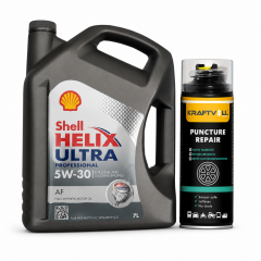 SHELL HELİX ULTRA PRO AF 5W-30 7 Litre + Lastik Tamir Kiti 400 ml