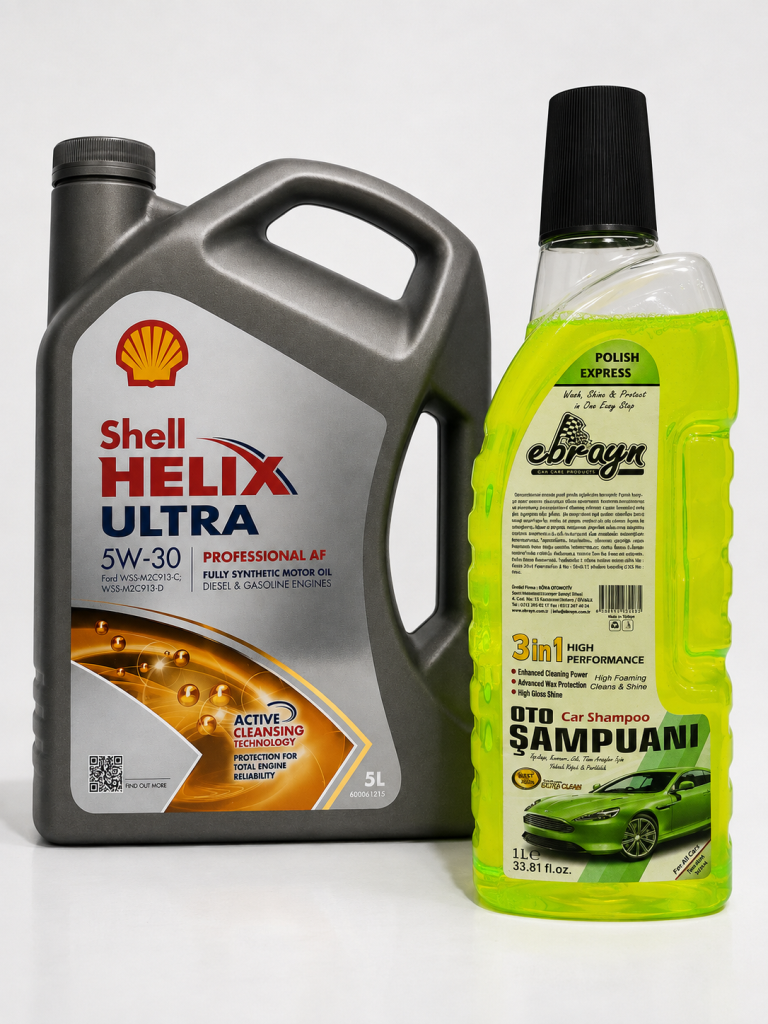SHELL HELİX ULTRA PRO AF 5W-30 7 Litre + Oto Şampuan 1000 ml
