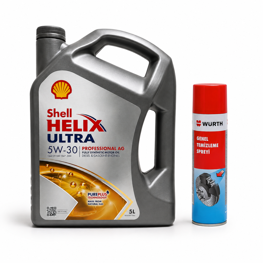 SHELL HELİX ULTRA PRO AG 5W-30 5 Litre + Würth Balata Spreyi 500 ml