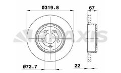 Braxis FREN DISKI ARKA CHRYSLER 300C 04>12 DODGE CHALLENGER