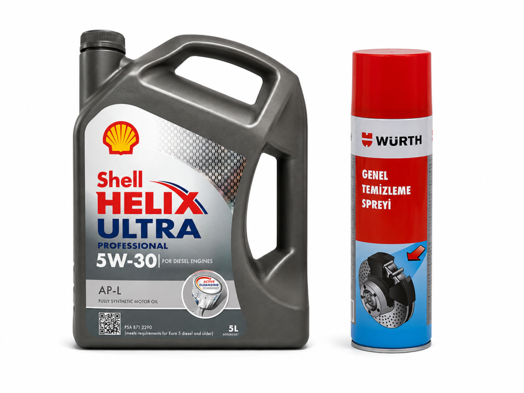 SHELL HELİX ULTRA PRO APL 5W-30 5 Litre + Würth Balata Spreyi 500 ml