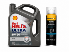 SHELL HELİX ULTRA PRO APL 5W-30 5 Litre + Klima Bombası 200 ml