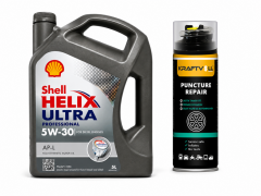 SHELL HELİX ULTRA PRO APL 5W-30 5 Litre + Lastik Tamir Kiti 400 ml