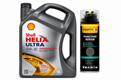 SHELL HELİX ULTRA PRO ARL 5W-30 5 Litre + Lastik Tamir Kiti 400 ml