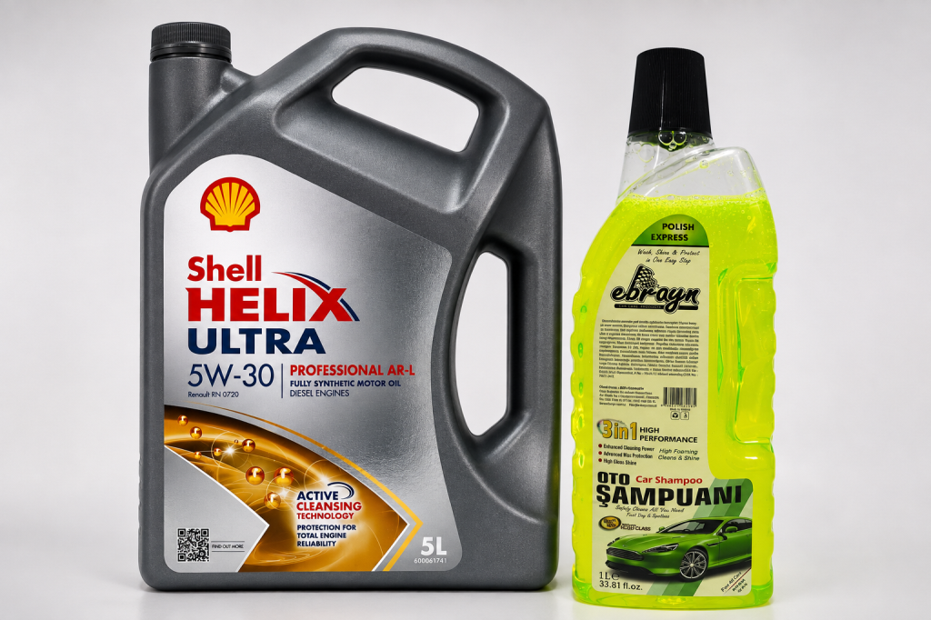 SHELL HELİX ULTRA PRO ARL 5W-30 5 Litre + Oto Şampuan 1000 ml
