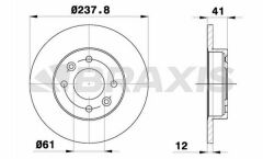 Braxis ON FREN DISK AYNASI R9 R11 R19 R21 CLIO I II SYMBOL EXPRES MEGANE I LOGAN SANDERO 1.2 / 1.4 / 1.6 /