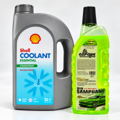 SHELL COOLANT ANTİFRİZ (MAVİ) 3 Litre + Oto Şampuan 1000 ml
