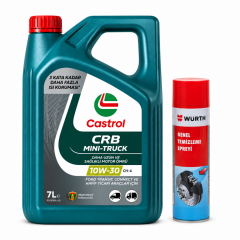 CASTROL 10W-30 TECTİON F-TR MINI-TRUCK 7 Litre + Würth Balata Spreyi 500 ml