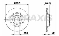 Braxis ON FREN DISK AYNASI DOBLO ALBEA LINEA BRAVO PANDA 1.4 / 1.3JTD STILO IDEA 1.2 16V 1.3JTD TEMPRA TIPO