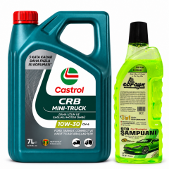 CASTROL 10W-30 TECTİON F-TR MINI-TRUCK 7 Litre + Oto Şampuan 1000 ml