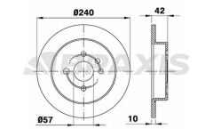 Braxis ARKA FREN DISK AYNASI (5 BIJON) ASTRA H MERIVA B CORSA C ASTRA G 2.0DI 2.0 16V 1.8 16V 02 / 98>2.0D