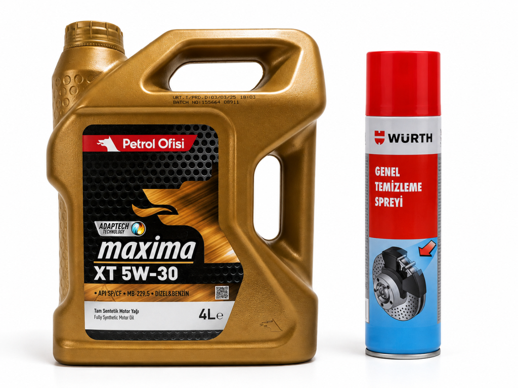 PETROL OFİSİ MAXİMA XT 5W-30 4 Litre + Würth Balata Spreyi 500 ml