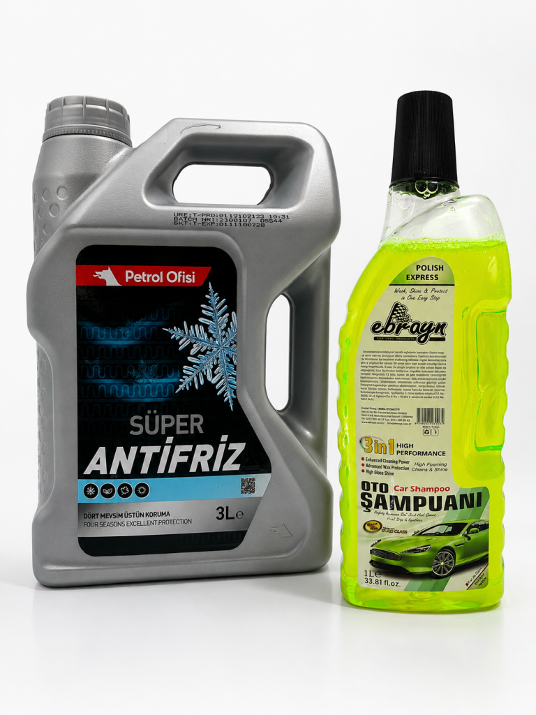 PETROL OFİSİ SUPER ANTİFRİZ (YEŞİL) 3LT + Oto Şampuan 1000 ml