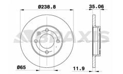 Braxis ON FREN DISK AYNASI GOLF I / II / III 1.6 1.8 1.9D 1.9TD 74 83 PASSAT 1.6 1.6D 1.6 TD 1.8 73 88