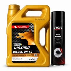 PETROL OFİSİ MAXİMA DIESEL 5W-40 3.2 Litre + Balata Spreyi 500 ml