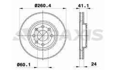 Braxis ON FREN DISK AYNASI (4 BIJON) CORSA C COMBO C TIGRA B MERIVA A