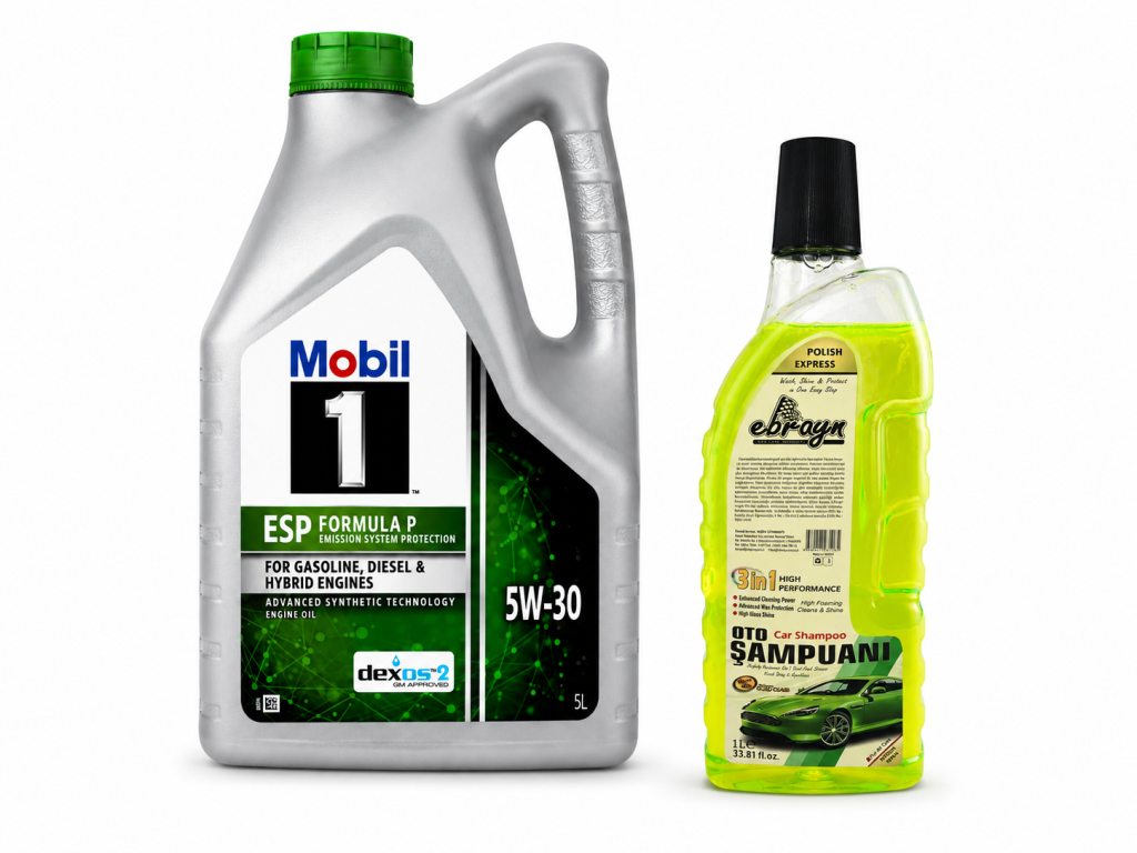 MOBİL 1 ESP FORMULA P DEXOS2 DPF MOTOR YAĞI 5W-30 5 Litre + Oto Şampuan 1000 ml