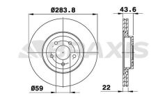 Braxis ON FREN AYNASI (DISKI) DOBLO III EGEA 1.3 / 1.6 / 2.0 10>ALFA ROMEO 147 156 (5 BIJON 284MM)